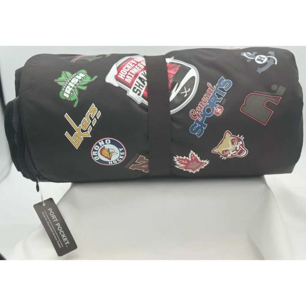 Hockey Day MN 2025 Beach Blanket Port Authority -Black- 57 IN x 48 IN New W/Tags